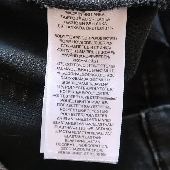 Ralph Lauren Black High Rise Jeans With Glitter Hem Size 14 - Picture 5 of 6